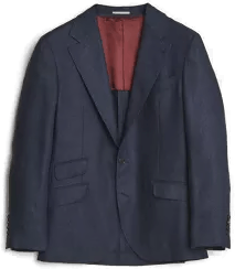 Brunello Cucinelli Hopsack Blazer Navy