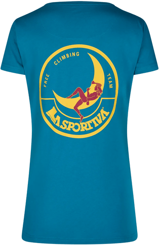 La Sportiva On The Moon T-Shirt Turchese/Giallo