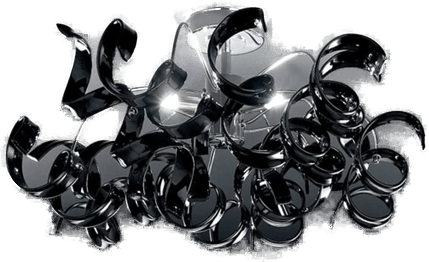 Metallux taklampe ASTRO, 3 lys, svart