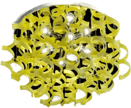 Metallux Strålende taklampe YELLOW 70 cm
