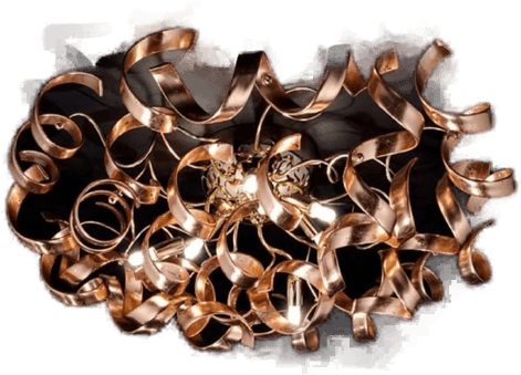 Metallux Grasiøs taklampe Kobber