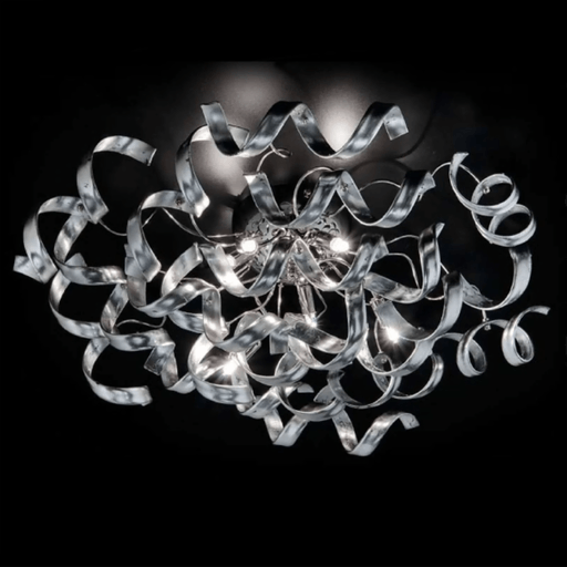 Metallux Strålende taklampe SILVER