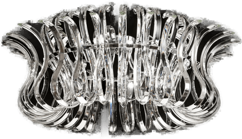 Metallux Glass-taklampe Wave 65 cm