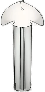 Flos Chiara F Gulvlampe Rustfritt Stål/Sort