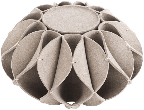 Gan Ruff Pouf High Grey