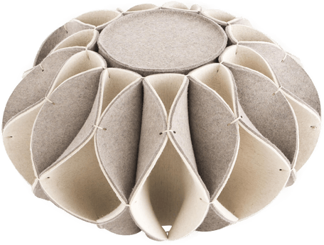 Gan Ruff Pouf High Beige