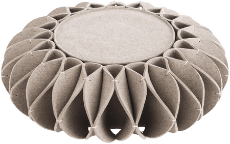 Gan Ruff Pouf Low Grey