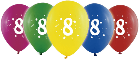Ballongkungen Tallballong Latex Åtte 10-pakning