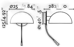 Faro Barcelona Dominica vegglampe, matt svart