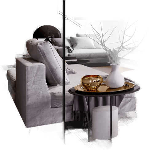 Schuller Valencia Varas LED-gulvlampe, svart/gull