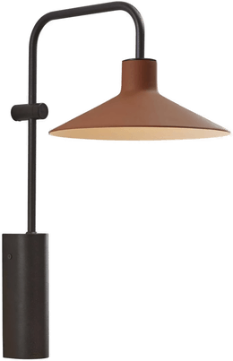 Bover Platet A/02 vegglampe, svart/terrakotta