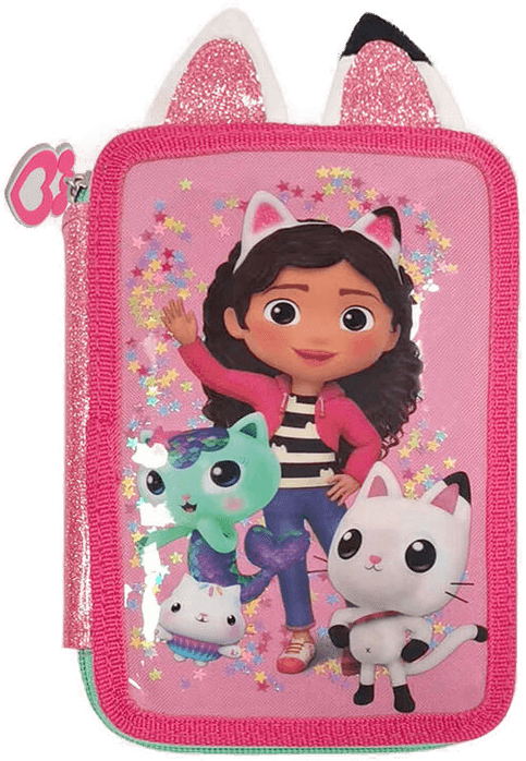 Gabby's Dollhouse Dobbelt pennal med innhold