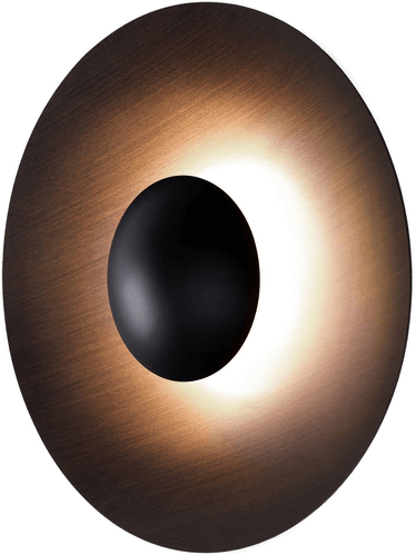 Marset Ginger 42C LED-vegglampe Ø42cm brun