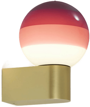 Marset Dipping Light A1 burgunderrød/messing