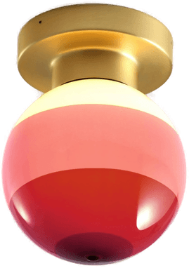 Marset Dipping Light A2 burgunderrød/messing