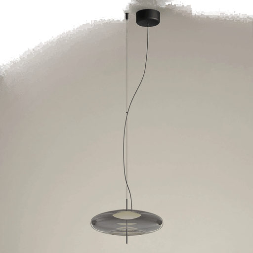 LEDS-C4 Plat LED-pendelampe røykgrå