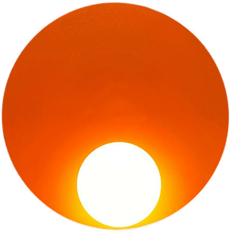 Royaltech Aphrodite vegglampe, oransje, Ø 33 cm