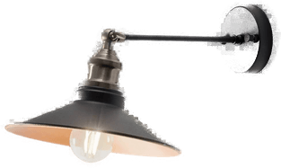 Opviq Vegglampe Saglam, svart/gull