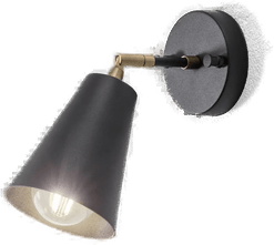 Opviq Vegglampe Evander, svart/gull