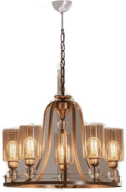 Avonni Jadina lysekrone, gull antikk, 5 lyskilder