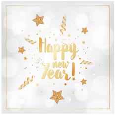 Ambiente Serviett 33x33 cm Happy New Year