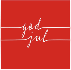 Ambiente Serviett God Jul rød 33x33 cm