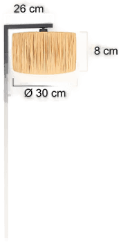 Steinhauer Stanglampe, naturlig flettverk