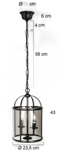 Steinhauer Hengelampe Pimpernel, Ø 23 cm, svart