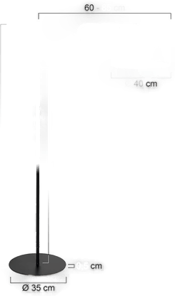 Steinhauer Gulvlampe Bloeba, svart/hvit