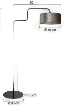 Steinhauer Gulvlampe Bloeba, svart/sølv
