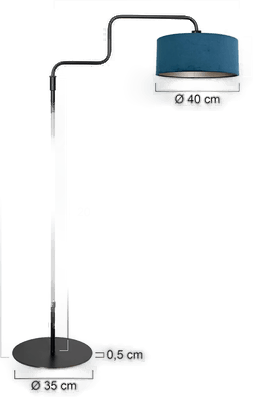 Steinhauer Gulvlampe Bloeba, svart/blå