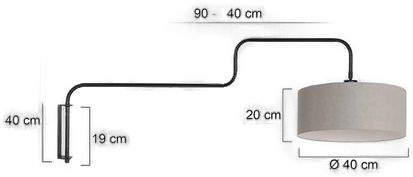 Steinhauer Vegglampe Bloeba, svart