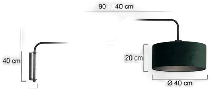Steinhauer Vegglampe Bloeba, svart/grønn