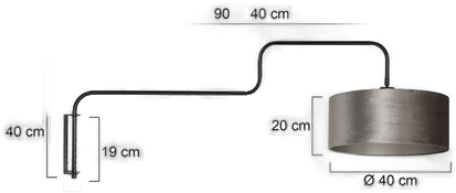 Steinhauer Vegglampe Bloeba, svart/sølv