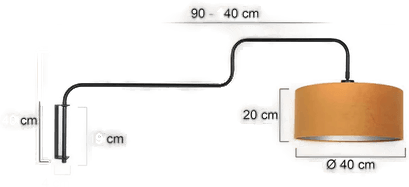 Steinhauer Vegglampe Bloeba, svart/gull