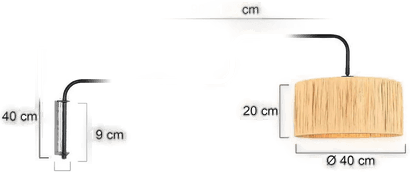 Steinhauer Vegglampe Bloeba, svart/brun