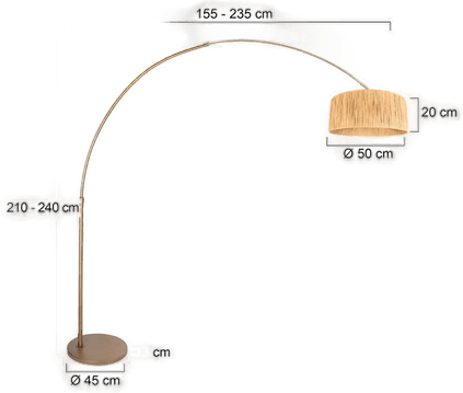 Steinhauer Bue-gulvlampe Sparkled Light 240 cm