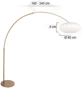 Steinhauer Bue-gulvlampe Sparkled Light bronse/hvit