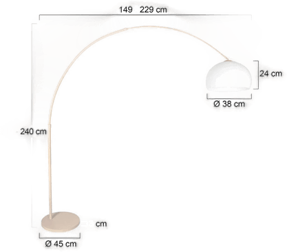 Steinhauer Bue-gulvlampe Sparkled Light krem/hvit