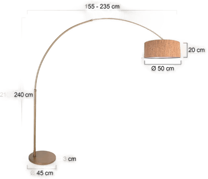 Steinhauer Bue-gulvlampe Sparkled Light 240 cm