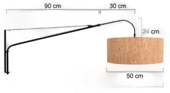 Steinhauer Elegant Classy vegglampe svart/brun