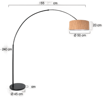 Steinhauer Bue-gulvlampe Sparkled Light, svart/brun