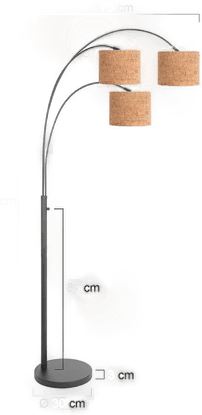 Steinhauer Gulvlampe Sparkled Light, svart/brun, 180 cm