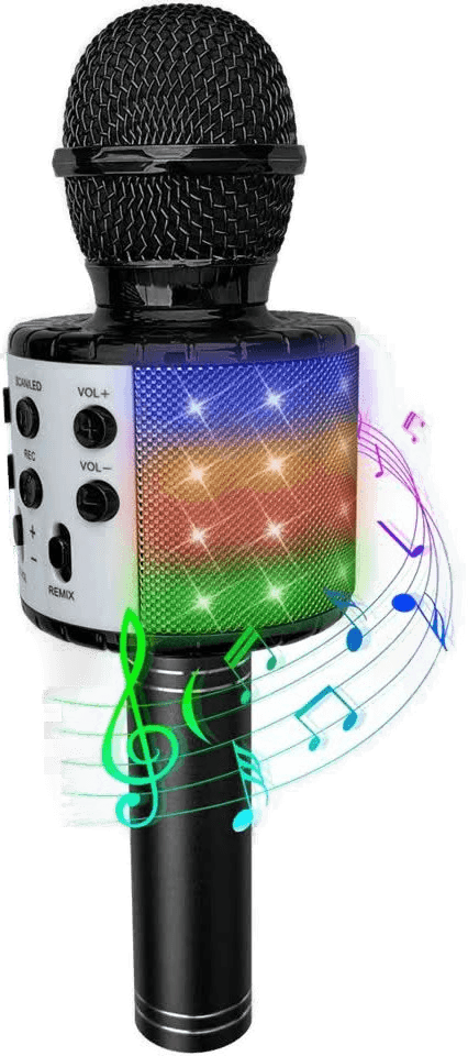 Party Fun Lights Karaoke Mikrofon med høyttaler