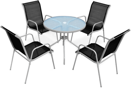 Vidaxl Utendørs spisestue 5 deler