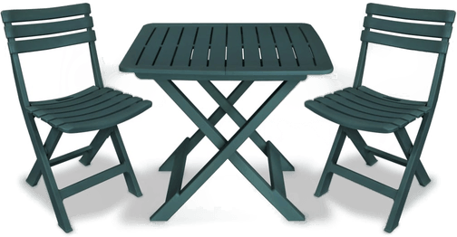 Vidaxl Sammenleggbart bistrosett grønn