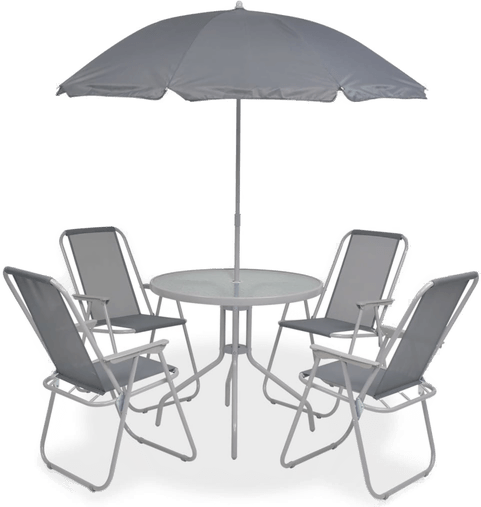 Vidaxl Utendørs spisestue 6 deler