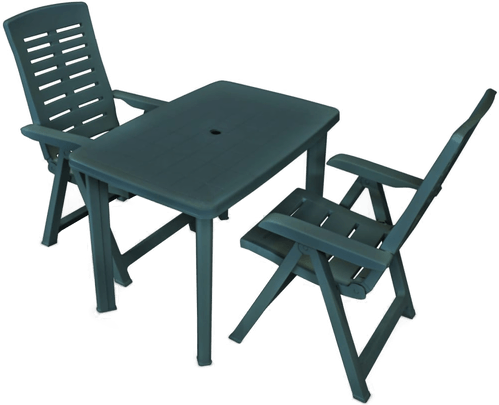 Vidaxl Bistrosett 3 deler grønn