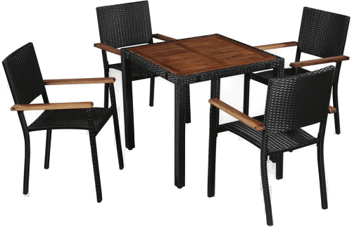 Vidaxl Utendørs spisestue 5 deler