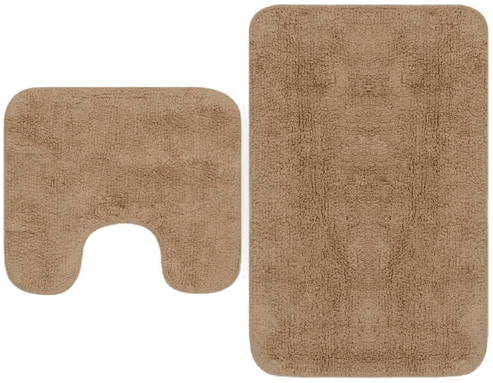Vidaxl Baderomsmattesett 2 stk beige